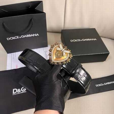 dg Width 4.0Cm Dolce&Gabbana New Men's Crocodile Pattern Belt With New Ruthen - Click Image to Close