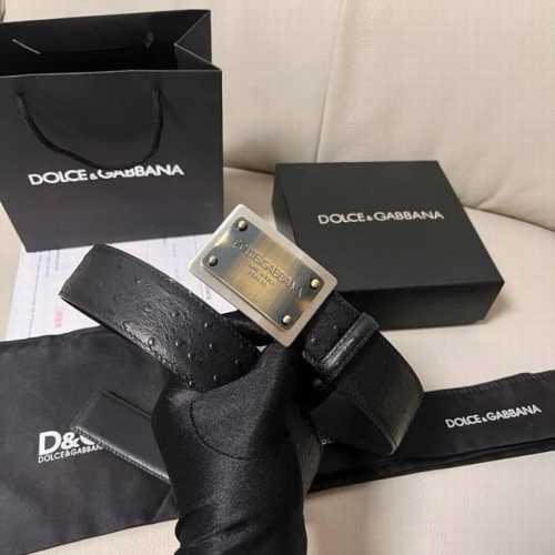 Special Dg, Width 4.0 Cm Dolce&Gabbana New Men's Ostrich-Patterned Belt, Featuri