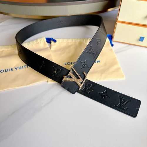 Lv Louis Vuitton Full Set Packaging 40Mm Width Authentic One-Piece Cast Metal Ha