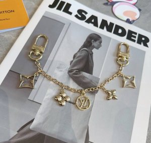 Lv keychain bag pendant gold M01188 Spring Street Chain bag charm transforms cla