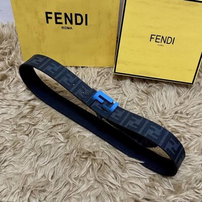 Fendi full packaging, same style as in boutiques, 4.0cm wide, double-ring revers