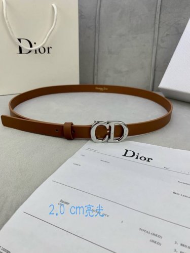 Width 2.0 Cm Dior Saddle-Shaped Flat Wireless Belt Strap Made Of Imported Calf L