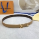 3.0 Cm Louis Vuitton Lv Belt, Double-Sided Full-Grain Leather, Length: 75, 80, 8