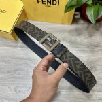 Fendi Fendi Store-Authentic Same Style, 4.0 Cm Wide, Double-Ring Reversible Belt