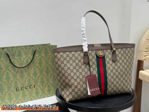 No box Upgraded quality Gucci classic red and green ribbon tote shopping bag Guc