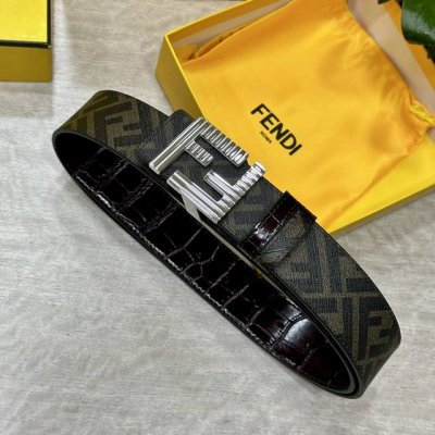 Fendi Same style as Fendi counters Width 4.0Cm Double ring reversible belt Ff pr