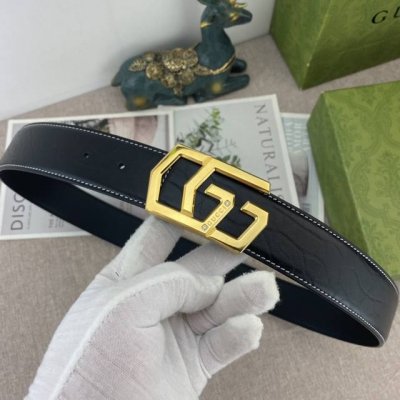 Gucci special leather belt series, original hardware boutique stainless steel bu