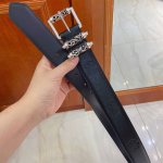 Chrome Hearts Rotating Roller Pin Buckle Belt (Fixed Style), brass silver-plated