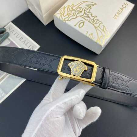 Versace Special Automatic Leather Belt Series Original Hardware Boutique Stainle - Click Image to Close