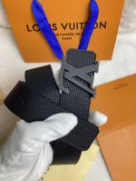 Original single-sided double-sided top-grain cowhide lychee-patterned belt: blac