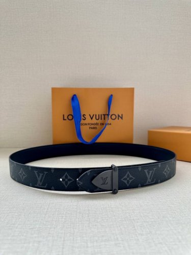 Special 3.4 Width Lv Trunk Double-Sided Belt With Grained Leather To Create A Mo