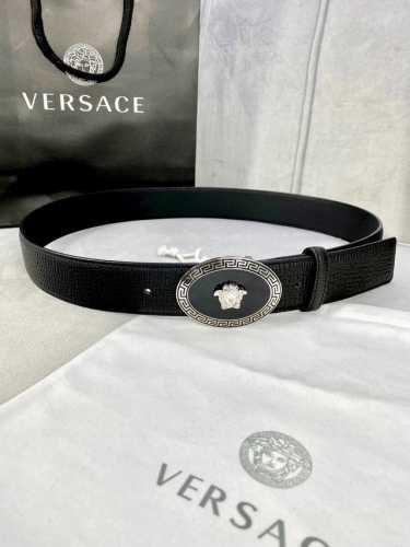 Width: 4.0 Cm Versace All-Over Pattern Belt With The Iconic Versace Medusa Head