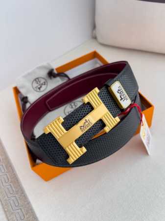 Product Name: Hermes Belt (Original) Model: Hook buckle, classic pure steel buck - Click Image to Close