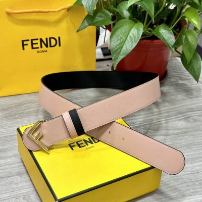 Fendi 3.8cm wide goddess belt, double-sided, made from imported top-grain calfsk