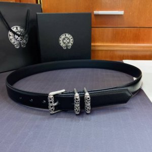 Chrome Hearts Rotating Roller Celtic Dragon Pin Buckle Belt [Fixed Style], Silve
