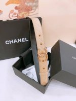 Xiangjia new women's belt Classic sheepskin leather double C buckle, the golden