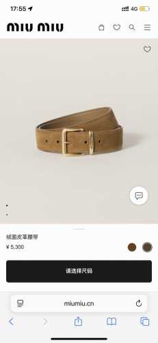 Miumiu official website synchronized with the new 3.0 width, autumn/winter suede