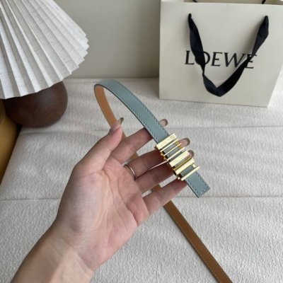 Special Loewe Classic Calf Leather Belt With A Shiny Loewe Geometric Belt Buckle