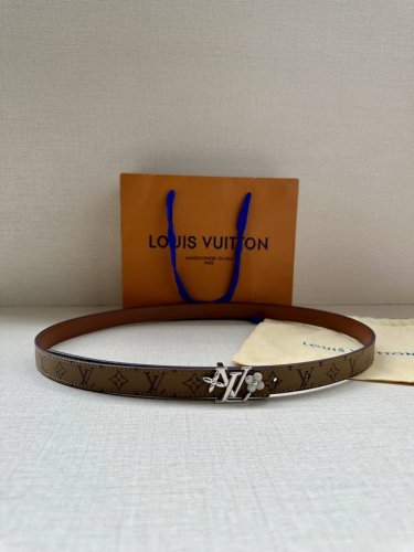 2.0 Wide This Lv Iconic Double-Sided Belt Welcomes The New Season With A Slim Cu