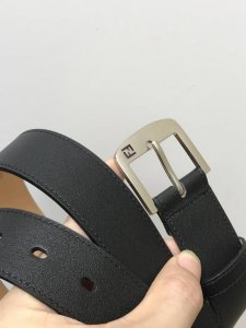 New version of F brand 35mm wide F logo leather belt, supports NFC pin buckle s