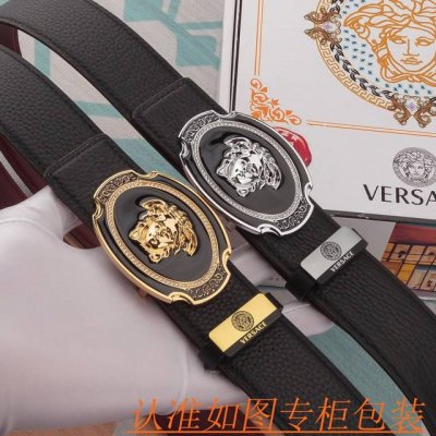 Belt: Versace Original Single-Piece Cowhide Leather Belt. Men's Belt: 100% Genui