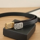 Crosing 3.5 wide fine stainless steel automatic buckle, with Italian double-sid