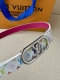The 2.0 wide Lv Iconic double-sided belt in the special edition is a brand style