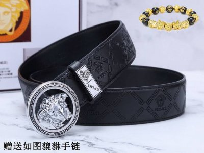 Belt Versace.Ver Original Belt 100% First Layer Cowhide Guaranteed Genuine Leath
