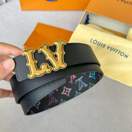 L0Uis Vuitt0N This season's new men's belt, 40mm wide, made from double-sided im - Click Image to Close