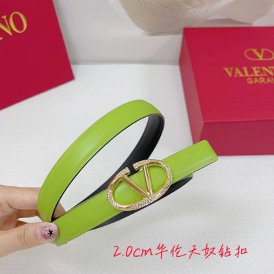 2.0Cm Valentino Plain Weave Belt, Double-Sided Top-Grain Leather, Length: 75.80.