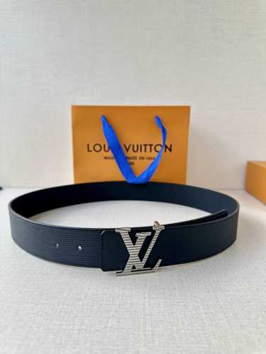 L0Uis Vuitt0N Lv Men's counter quality water ripple belt width 40mm equipped wit