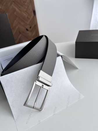 Special Bv Newest Men's Flat Belt Double-Sided Italian Calfskin With Slightly Re - Click Image to Close