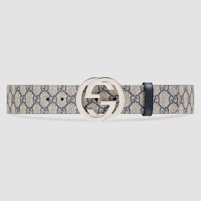 Gucccci Size: 3.8cm, the belt is made of blue printed waterproof fabric and blac