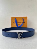 L0Uis Vuitt0N Lv Men's counter quality water ripple belt width 40mm equipped wit