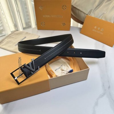 Original packaging L0Uis Vuitton New Season Original Belt, 35mm width, double-si