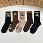 Special Packaging Burberry Balenciaga New Mid-Length Slouch Socks! Five pairs pe