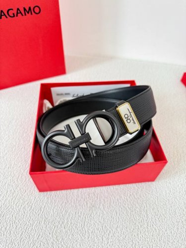 Product Name: Ferragamo Belt Original Model: Buckle, Classic Pure Copper Buckle,