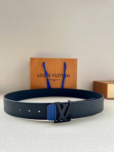 lv 4.0 Wide Shadow Belt Has The Classic Style Of Monogram Shadow Leather And