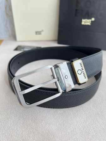 Product Name: Montblanc Original Belt, Leather Belt Model: Pin Buckle, New Class - Click Image to Close