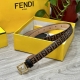 Fendl Fendi Width 20Mm, Original Imported Calfskin, With Original Ruthenium Pall