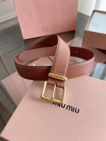 Miumiu Width 3.5Cm No. 5Cc536 Double-sided top layer calfskin material, caramel