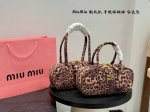 Long handle short handle Size: 28*12Cm Miumiu leopard print long handle underarm