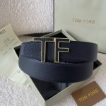 Tom Ford. New high-end double-sided calfskin, simple business men's belt, 4.0cm