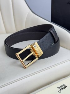 Montblanc 3.5cm wide, made of top-grain cowhide, exquisite pin buckle, freely cu