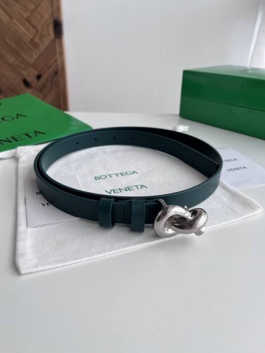 Bv 2025 Newest Women's Flat Waist Belt, Double-sided Italian Calfskin with Rope