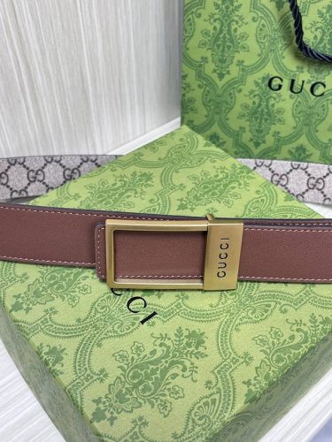 The brand offers a variety of double-sided rectangular buckle belts for men, wit