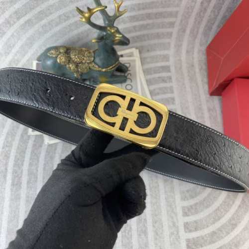 Ferragamo Special Leather Belt Series Original Hardware Boutique Stainless Steel