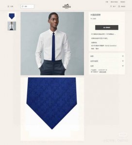 Men's new tie series H two-color chain tie, rare H family every year released a