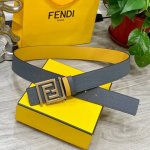 Fendl Fendi 40Mm Double-Sided Genuine Calf Leather With A Single Rhodium-Plated