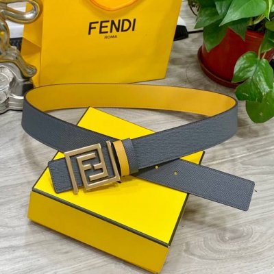 Fendl Fendi 40Mm Double-Sided Genuine Calf Leather With A Single Rhodium-Plated